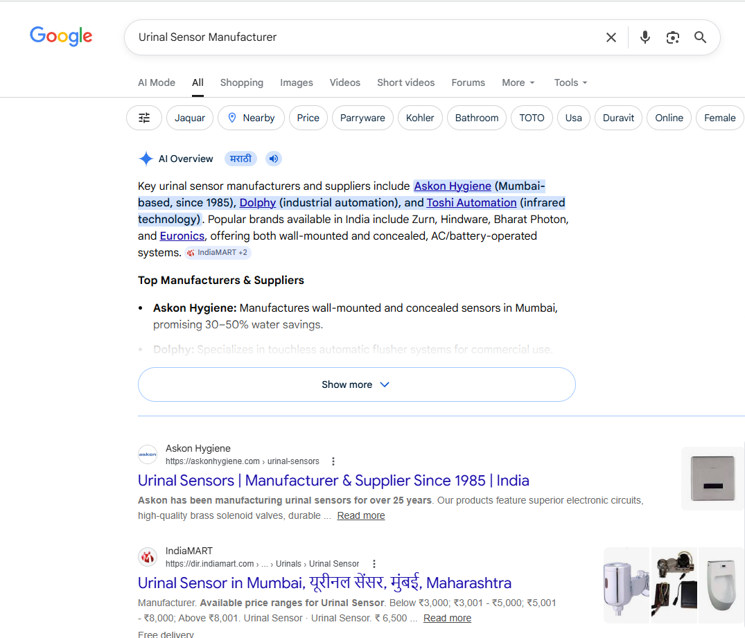 Askon Hygiene SEO Optimization screenshot 8