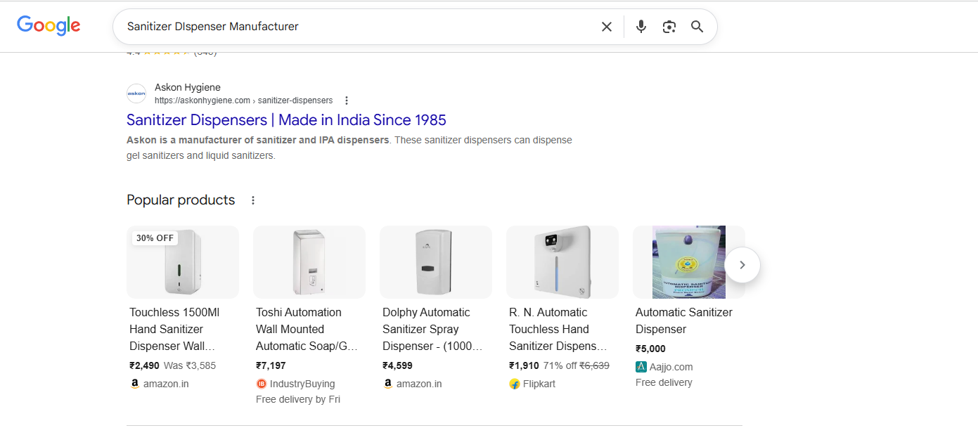 Askon Hygiene SEO Optimization screenshot 10