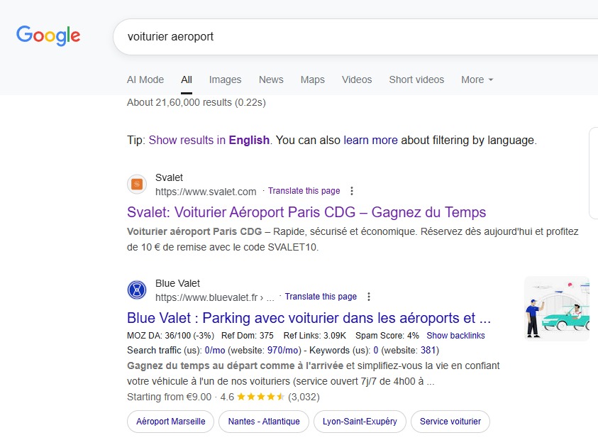 SVALET France SEO Optimization screenshot 10