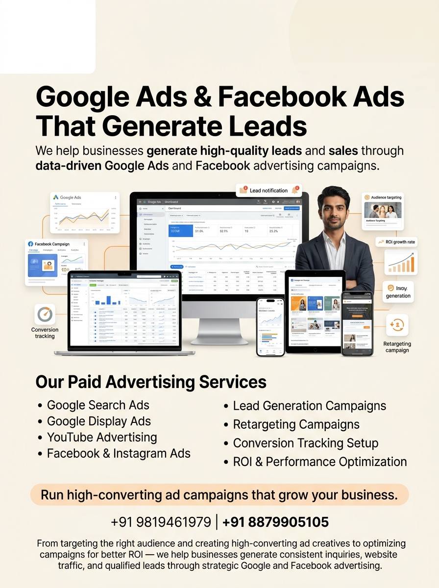 Google Ads & Facebook Ads — Siddhi Vinayak Creativewitty Mumbai